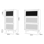 Fuurn SE3441 83cm Vue Slim 置物櫃 (天然橡木)